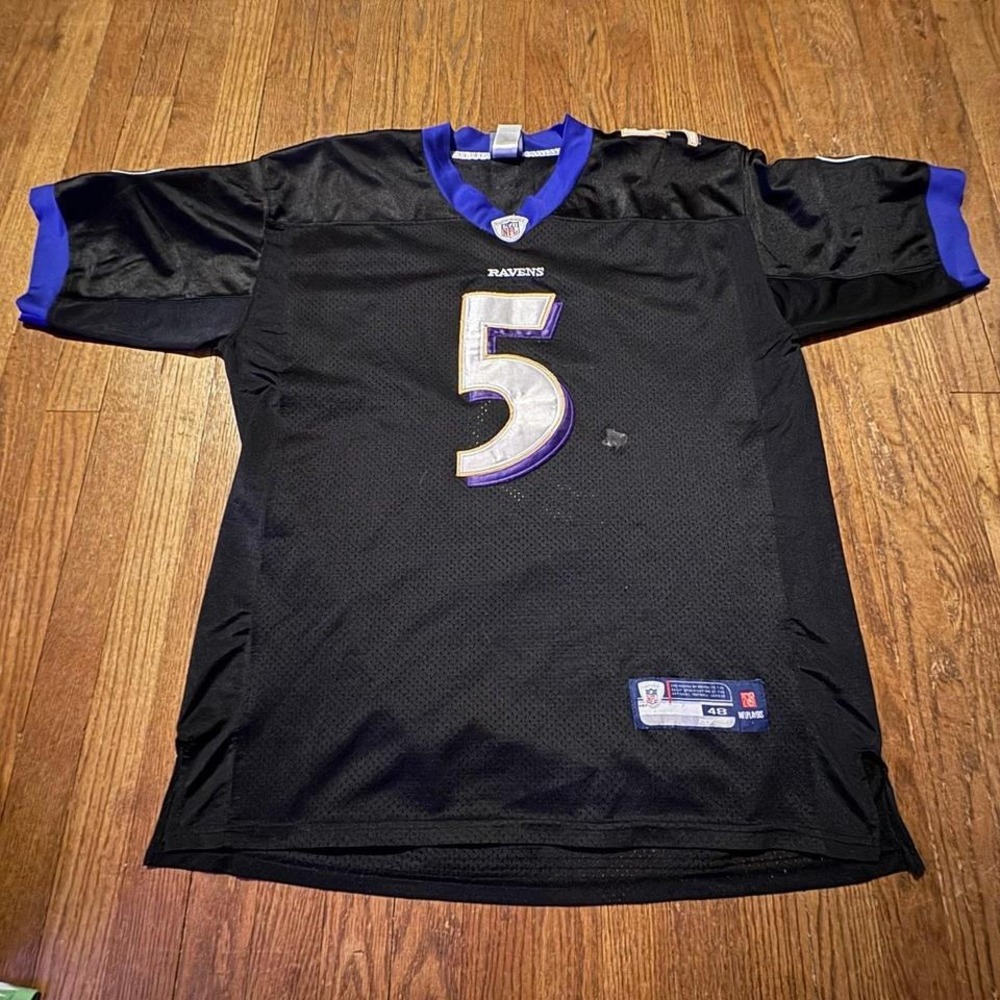 Vintage Reebok NFL Equipment Authentic Joe Flacco Ravens Jersey #5‎ Black XL